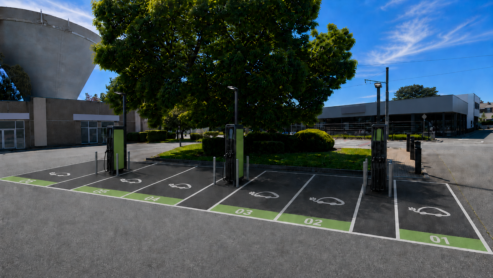 Visualisation corrigée d’une station de recharge rapide